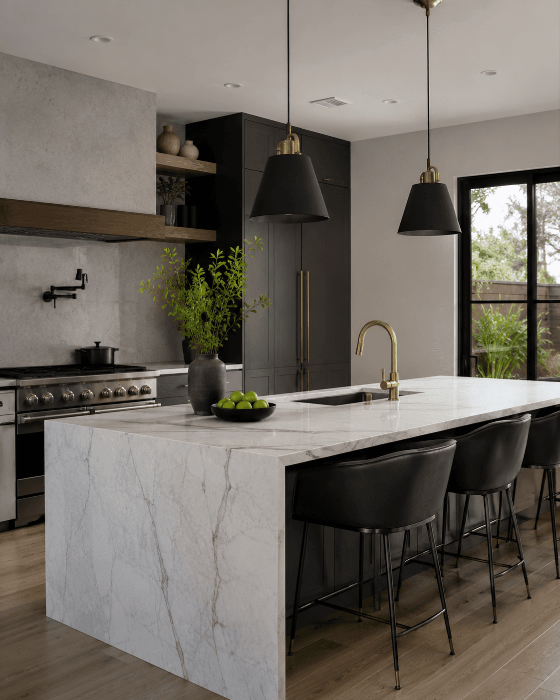 Remodeled residential kitchen with premium materials and finishes.